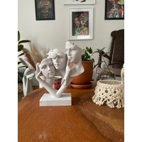 Große Maske Skulptur Statue, 9Inches, Hausskulptur Geschenke, Kreative Abstrakte Dekoration, Statue Gesicht, Handstatuen, Schreibtisch Figur von ROMARTSculptures