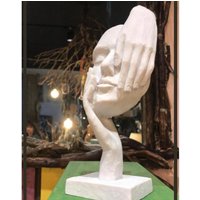 Maske Skulptur Statue, 10 Zoll, Hauserwärzte Geschenke, Kreative Abstrakte Dekoration, Statue Gesicht, Handstatuen, Skulpturen Home Office von ROMARTSculptures