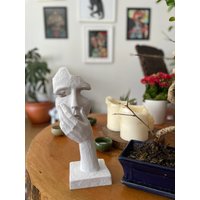 Maske Skulptur Statue, 10 Zoll, Hauserwärzte Geschenke, Kreative Abstrakte Dekoration, Statue Gesicht, Handstatuen, Skulpturen Home Office von ROMARTSculptures