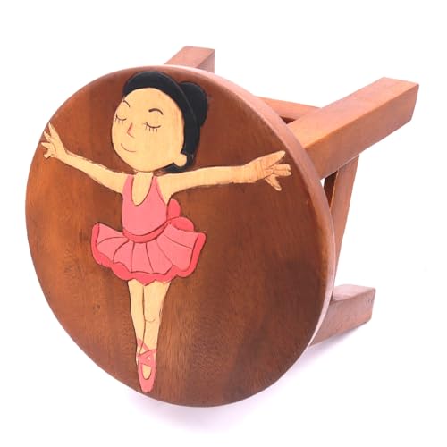 ROMBOL Handgefertigter Kinderhocker, Holz, Kinderhocker:Ballerina von ROMBOL