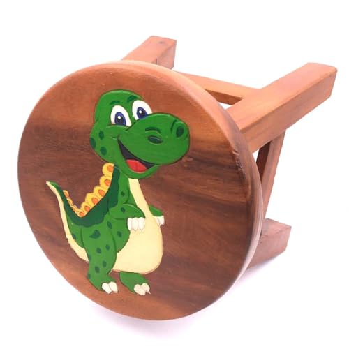 ROMBOL Handgefertigter Kinderhocker, Holz, Kinderhocker:Dinosaurier von ROMBOL