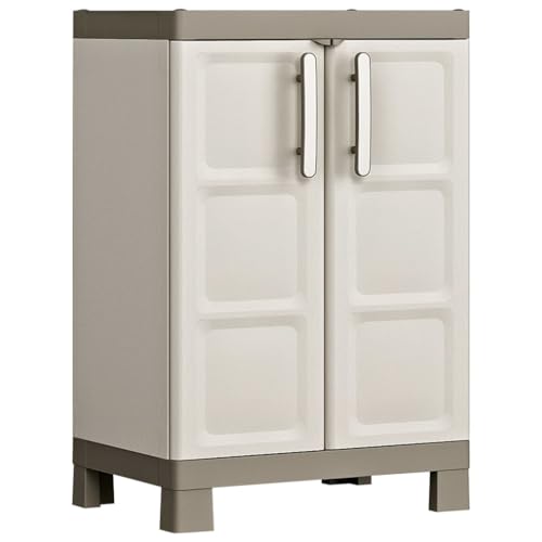 Excellence Lagerschrank Kompakt mit 2 Einlegeböden und abschließbaren Türen für Garage, Waschküche oder Ankleideraum – Elegantes Design, Maximale Stauraumnutzun Excellence Lagerschrank Kompakt mit 2 Einlegeböden und abschließbaren Türen für Garage, Waschküche oder Ankleideraum – Elegantes Design, Maximale Stauraumnutzun von ROMHZKS