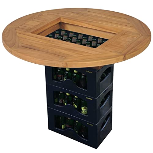 ROMHZKS Bierkastentisch Teak 70 cm Massivholztafel Wohnzimmertischplatte Naturholz Tischplatte für Schreibtisch Wohnzimmer von ROMHZKS