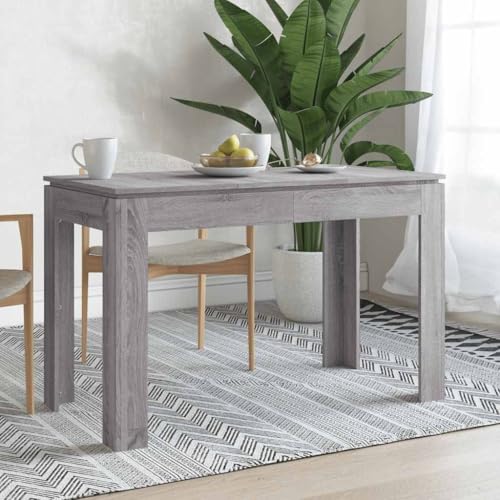 ROMHZKS Esstisch Grau Sonoma Küchentisch Massiver Esstisch für Restaurant 120x60x76 cm Holzwerkstoff von ROMHZKS