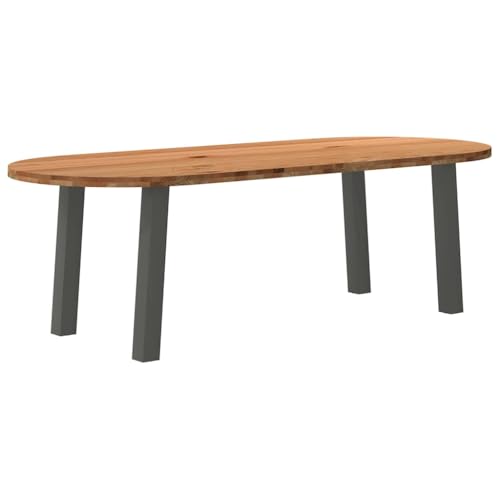 ROMHZKS Esstisch Hellbraun Familientisch Esszimmertisch für Küche 240x100x74 cm Massivholz Eiche Oval ROMHZKS Esstisch Hellbraun Familientisch Esszimmertisch für Küche 240x100x74 cm Massivholz Eiche Oval von ROMHZKS