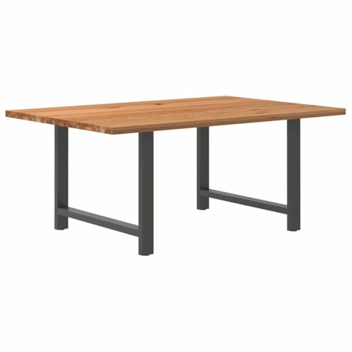 Esstisch Hellbraun Tisch für Küche Pflegeleichter Tisch für Küche 180x120x74 cm Massivholz Eiche Rechteckig von ROMHZKS
