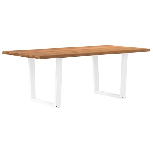 ROMHZKS Esstisch mit Baumkanten Dinner Table Speisetisch für Innenraum 200x100x74 cm Massivholz Eiche von ROMHZKS