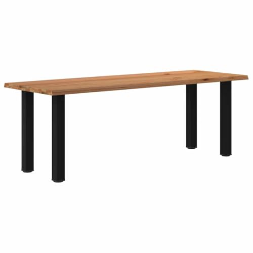 ROMHZKS Esstisch mit Baumkanten Esszimmer Küchentisch für Küche 220x80x74 cm Massivholz Eiche von ROMHZKS