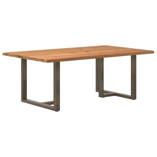 Esstisch mit Baumkanten Mahlzeitentisch Pflegeleichter Tisch für Küche 200x120x74 cm Massivholz Eiche Rechteck Esstisch mit Baumkanten Mahlzeitentisch Pflegeleichter Tisch für Küche 200x120x74 cm Massivholz Eiche Rechteck von ROMHZKS
