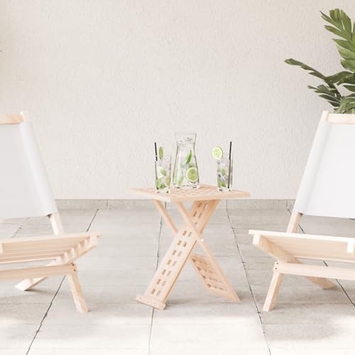 ROMHZKS Faltbarer Couchtisch aus Buchenholz, 33x33 cm, minimalistisch für Wohnzimmer, Balkon und Essbereich, klappbar und platzsparend von ROMHZKS