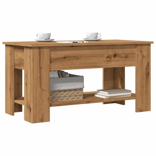 ROMHZKS Höhenverstellbarer Couchtisch mit Stauraum, Multifunktionaler Esstisch und Computertisch aus Holzwerkstoff für kleine Räume ROMHZKS Höhenverstellbarer Couchtisch mit Stauraum, Multifunktionaler Esstisch und Computertisch aus Holzwerkstoff für kleine Räume von ROMHZKS