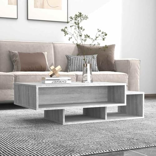 ROMHZKS Holz Couchtisch mit 3 Fächern und geradlinigem Design für Wohnzimmer oder Büro ROMHZKS Holz Couchtisch mit 3 Fächern und geradlinigem Design für Wohnzimmer oder Büro von ROMHZKS