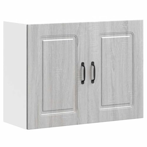 ROMHZKS Küchen-Hängeschrank Kalmar Grau Sonoma Holzwerkstoff Ofenunterschrank mit Stauraum, verstellbaren Füßen und platzsparendem Design ROMHZKS Küchen-Hängeschrank Kalmar Grau Sonoma Holzwerkstoff Ofenunterschrank mit Stauraum, verstellbaren Füßen und platzsparendem Design von ROMHZKS