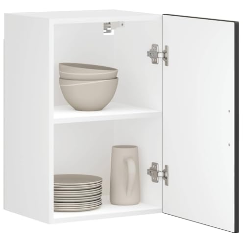 ROMHZKS Küchen-Hängeschrank Porto Schwarz Holzwerkstoff Platzsparender Küchen-Eckunterschrank mit Stauraum und verstellbaren Füßen von ROMHZKS