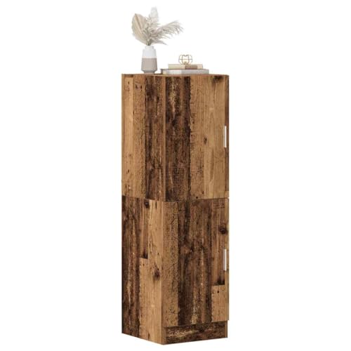 ROMHZKS Küchenschrank Altholz-Optik Organisierter Küchenschrank mit viel Stauraum für Küchenutensilien 38x41,5x131,5 cm Holzwerkstoff von ROMHZKS