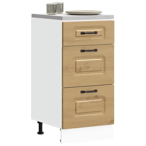 ROMHZKS Küchenunterschrank Kalmar Artisan-Eiche Holzwerkstoff Ofenunterschrank mit Stauraum, verstellbaren Füßen und platzsparendem Design ROMHZKS Küchenunterschrank Kalmar Artisan-Eiche Holzwerkstoff Ofenunterschrank mit Stauraum, verstellbaren Füßen und platzsparendem Design von ROMHZKS