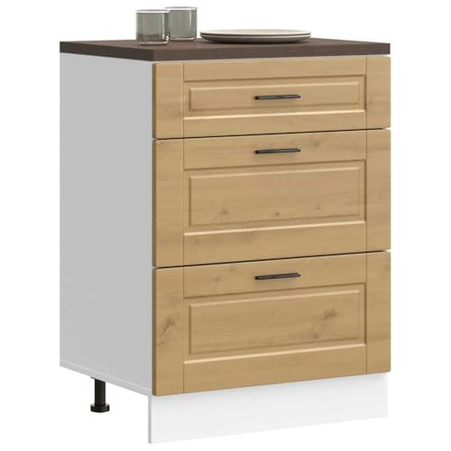 ROMHZKS Küchenunterschrank Porto Artisan-Eiche Holzwerkstoff Platzsparender Küchen-Eckunterschrank mit Stauraum und verstellbaren Füßen ROMHZKS Küchenunterschrank Porto Artisan-Eiche Holzwerkstoff Platzsparender Küchen-Eckunterschrank mit Stauraum und verstellbaren Füßen von ROMHZKS