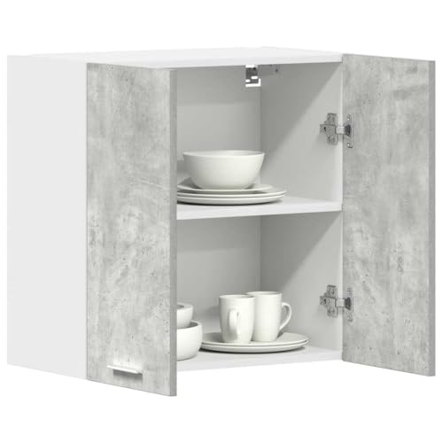 ROMHZKS Küchenwandschrank Betongrau Hängeschrank Küche Stauraum Optimierung Holzwerkstoff Möbel 60x31x60 cm Holzwerkstoff von ROMHZKS