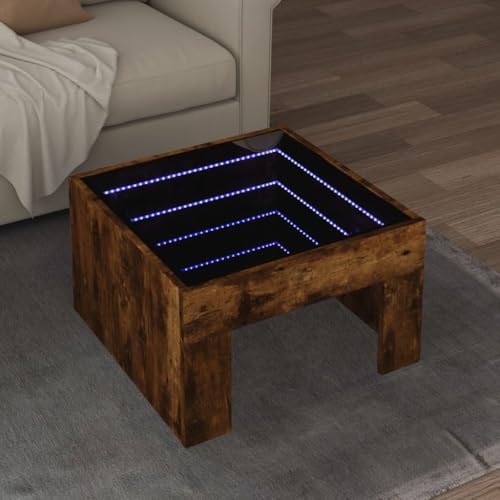 ROMHZKS LED Infinity Spiegel Couchtisch mit RGB Beleuchtung, Beistelltisch Kaffeetisch aus Holzwerkstoff für Wohnzimmer Schlafzimmer ROMHZKS LED Infinity Spiegel Couchtisch mit RGB Beleuchtung, Beistelltisch Kaffeetisch aus Holzwerkstoff für Wohnzimmer Schlafzimmer von ROMHZKS