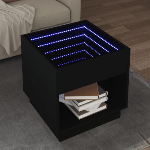 ROMHZKS LED Infinity Spiegel Couchtisch mit RGB Beleuchtung, Beistelltisch Kaffeetisch aus Holzwerkstoff für Wohnzimmer Schlafzimmer ROMHZKS LED Infinity Spiegel Couchtisch mit RGB Beleuchtung, Beistelltisch Kaffeetisch aus Holzwerkstoff für Wohnzimmer Schlafzimmer von ROMHZKS