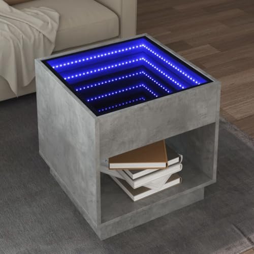 ROMHZKS LED Infinity Spiegel Couchtisch mit RGB Beleuchtung, Beistelltisch Kaffeetisch aus Holzwerkstoff für Wohnzimmer Schlafzimmer ROMHZKS LED Infinity Spiegel Couchtisch mit RGB Beleuchtung, Beistelltisch Kaffeetisch aus Holzwerkstoff für Wohnzimmer Schlafzimmer von ROMHZKS