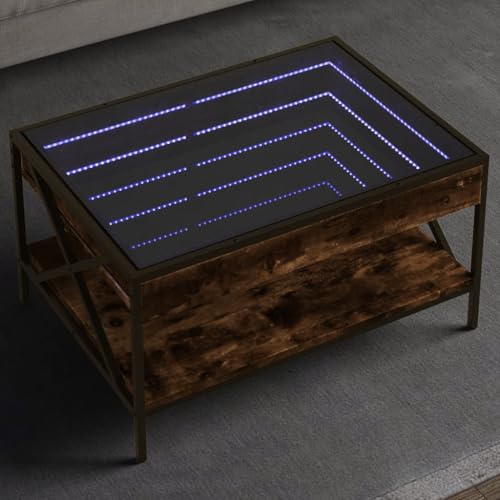 ROMHZKS LED Infinity Spiegel Couchtisch mit RGB Beleuchtung, Beistelltisch Kaffeetisch für Wohnzimmer Schlafzimmer ROMHZKS LED Infinity Spiegel Couchtisch mit RGB Beleuchtung, Beistelltisch Kaffeetisch für Wohnzimmer Schlafzimmer von ROMHZKS