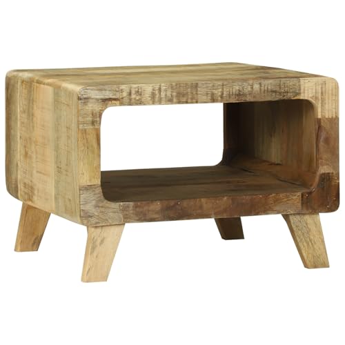 ROMHZKS Massiver Couchtisch aus grobem Mango-Holz mit rustikalem Charme und praktischem Regal für Wohnzimmer ROMHZKS Massiver Couchtisch aus grobem Mango-Holz mit rustikalem Charme und praktischem Regal für Wohnzimmer von ROMHZKS