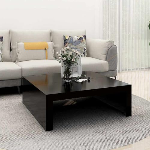 ROMHZKS Moderner Couchtisch mit schickem Design, stabile Tischplatte für Getränke und Zeitschriften, langlebiger Akzenttisch für Wohnzimmer von ROMHZKS