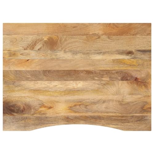 ROMHZKS Schreibtischplatte mit Aussparung 110x80x2,5cm Massivholz Mango Wohnzimmertischplatte DIY Holzprojekte Holzplatte für Möbelbau für Wohnzimmer Küche von ROMHZKS