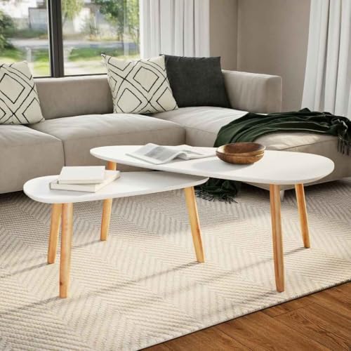 ROMHZKS Skandinavische Couchtische aus Kiefernholz mit MDF-Platte – Stabile Beistelltische für Wohnzimmer, vielseitig als Nachttisch oder Deko-Tisch nutzbar. ROMHZKS Skandinavische Couchtische aus Kiefernholz mit MDF-Platte – Stabile Beistelltische für Wohnzimmer, vielseitig als Nachttisch oder Deko-Tisch nutzbar. von ROMHZKS