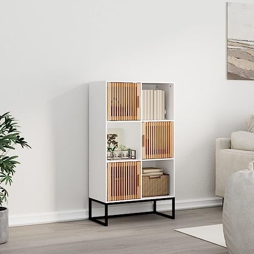 ROMHZKS Skandinavisches Highboard aus Kiefernholz mit 3 Türen und Metallfüßen – Stilvoller Sideboard-Schrank mit Stauraum und zeitlosem Design für Deine Einrichtung ROMHZKS Skandinavisches Highboard aus Kiefernholz mit 3 Türen und Metallfüßen – Stilvoller Sideboard-Schrank mit Stauraum und zeitlosem Design für Deine Einrichtung von ROMHZKS