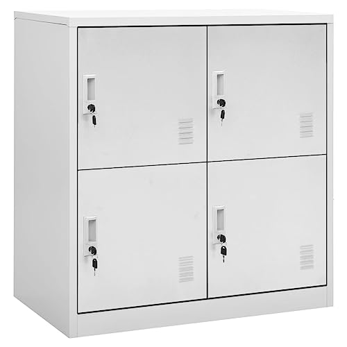 ROMHZKS Stahl Spind mit Schloss: Moderner Aufbewahrungsschrank für Büro, Schule und Zuhause - Stauraum für Kleidung, Schuhe, Taschen und Dokumente von ROMHZKS