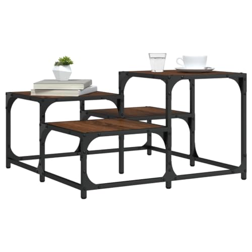 ROMHZKS Stylischer Couchtisch aus Holzwerkstoff mit Metallrahmen, quadratisch mehrstufig verstellbar für Wohnzimmer Deko ROMHZKS Stylischer Couchtisch aus Holzwerkstoff mit Metallrahmen, quadratisch mehrstufig verstellbar für Wohnzimmer Deko von ROMHZKS