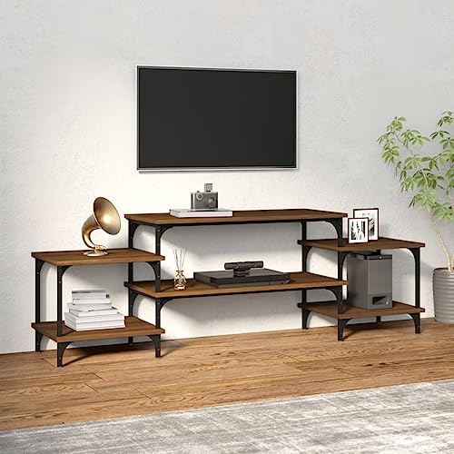 ROMHZKS TV-Schrank Braun Eichen-Optik tv unterschrank Fernseher Tisch lowboard tv Bank 157x35x52 cm Holzwerkstoff von ROMHZKS