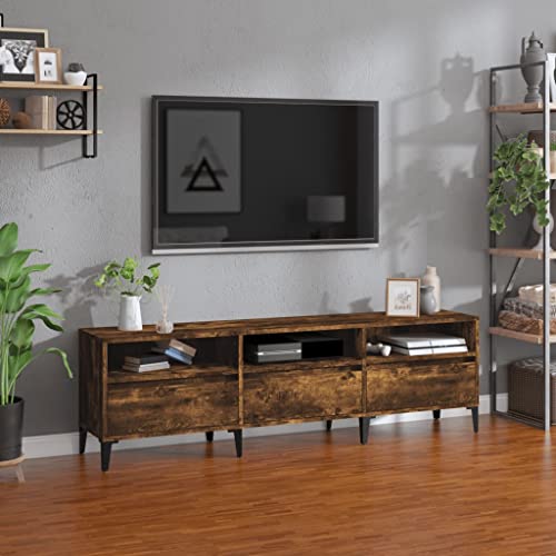 ROMHZKS TV-Schrank Räuchereiche Couchtisch Fernsehschrank tv Board hängeschrank 150x30x44,5 cm Holzwerkstoff ROMHZKS TV-Schrank Räuchereiche Couchtisch Fernsehschrank tv Board hängeschrank 150x30x44,5 cm Holzwerkstoff von ROMHZKS