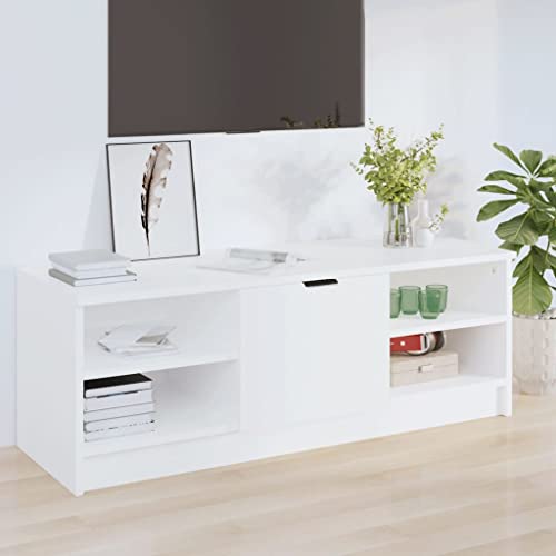ROMHZKS TV-Schrank Weiß Sideboard hängend HiFi Rack Konsolentisch mit Schubladen Fernsehschrank 102x35,5x36,5 cm Holzwerkstoff von ROMHZKS