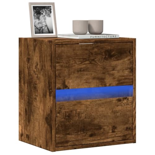 ROMHZKS TV-Wandschrank mit LED-Beleuchtung Räuchereiche tv unterschrank Couchtisch tv Regal Fernseher Schrank 41x31x45 cm ROMHZKS TV-Wandschrank mit LED-Beleuchtung Räuchereiche tv unterschrank Couchtisch tv Regal Fernseher Schrank 41x31x45 cm von ROMHZKS
