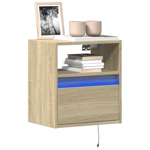 ROMHZKS TV-Wandschrank mit LED-Beleuchtung Sonoma Fernseher Tisch Fernsehtisch tv möbel Fernseher Schrank 41x31x45 cm ROMHZKS TV-Wandschrank mit LED-Beleuchtung Sonoma Fernseher Tisch Fernsehtisch tv möbel Fernseher Schrank 41x31x45 cm von ROMHZKS