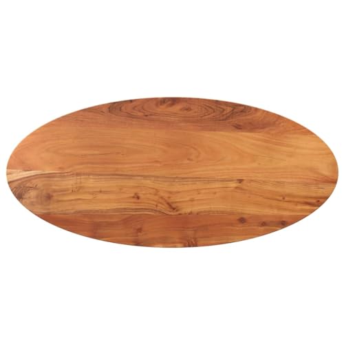 ROMHZKS Tischplatte 140x50x3,8 cm Oval Massivholz Akazie DIY Holzplatte Holztafel Naturholztafel für Esstisch Schreibtisch von ROMHZKS