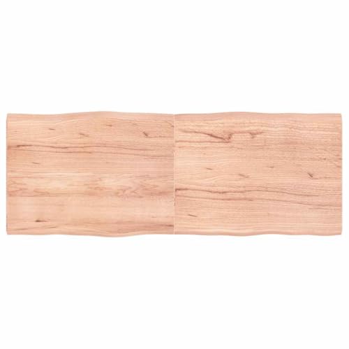 ROMHZKS Tischplatte 160x60x(2-4) cm Massivholz Behandelt Baumkante Holztafel Bauholzplatte Rustikale Platte für Schreibtisch Arbeitsplatte von ROMHZKS
