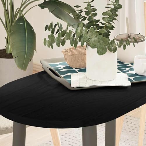 ROMHZKS Tischplatte Dunkelbraun 80x40x2 cm Massivholz Eiche Oval DIY Holzprojekte Massivholzplatte Esstischplatte aus Holz für Schreibtisch Esstisch ROMHZKS Tischplatte Dunkelbraun 80x40x2 cm Massivholz Eiche Oval DIY Holzprojekte Massivholzplatte Esstischplatte aus Holz für Schreibtisch Esstisch von ROMHZKS
