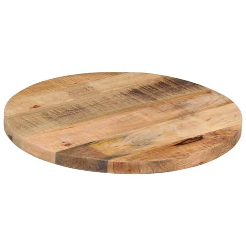 ROMHZKS Tischplatte Ø 40x2,5 cm Rund Raues Massives Mangoholz Echtholzplatte Esstischplatte aus Holz Holztischplatte für Arbeitsplatte Wohnzimmer ROMHZKS Tischplatte Ø 40x2,5 cm Rund Raues Massives Mangoholz Echtholzplatte Esstischplatte aus Holz Holztischplatte für Arbeitsplatte Wohnzimmer von ROMHZKS