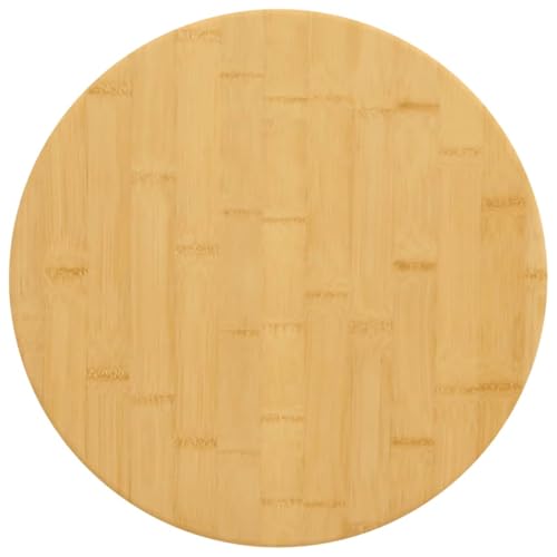 ROMHZKS Tischplatte Ø50x1,5 cm Bambus DIY Möbelbau Bauholzplatte Wohnzimmertischplatte für Schreibtisch Wohnzimmer von ROMHZKS