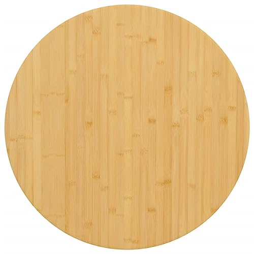 ROMHZKS Tischplatte Ø80x4 cm Bambus Naturholz Tischplatte DIY Möbelbau Wohnzimmertischplatte für Arbeitsplatte Schreibtisch von ROMHZKS