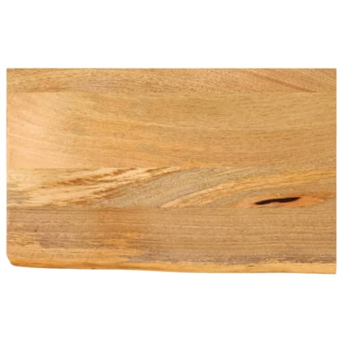 ROMHZKS Tischplatte mit Baumkante 60x20x2,5 cm Massivholz Mango Bauholzplatte Rustikale Tischplatte Holztischplatte für Schreibtisch Wohnzimmer von ROMHZKS