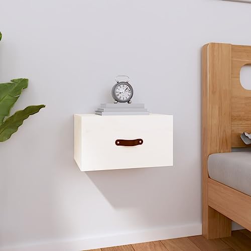 ROMHZKS Wand-Nachttisch aus massivem Kiefernholz mit Stauraum, stabile Oberplatte, rustikales Design für Schlafzimmer ROMHZKS Wand-Nachttisch aus massivem Kiefernholz mit Stauraum, stabile Oberplatte, rustikales Design für Schlafzimmer von ROMHZKS
