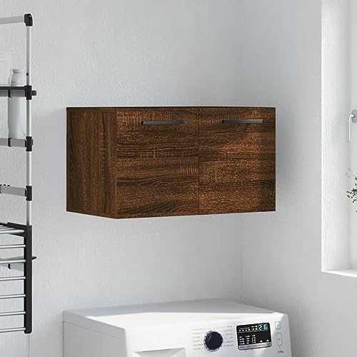 ROMHZKS Wandschrank Hängeschrank aus Holzwerkstoff mit Stauraum und Präsentationsfläche für Wandmontage von ROMHZKS