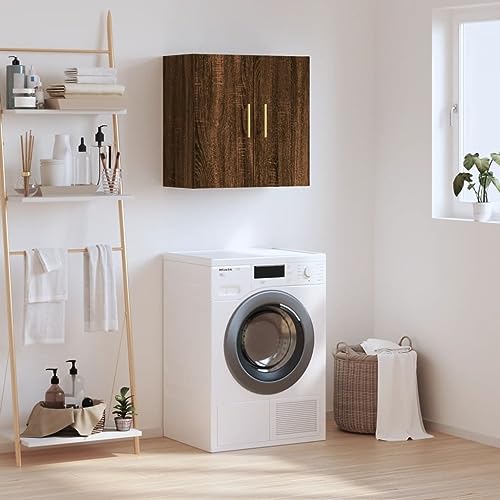 ROMHZKS Wandschrank Hängeschrank mit Stauraum, Holzwerkstoff feuchtigkeitsbeständig, dekorative Ablagefläche für Deko und Pflanzen, einfach Montage von ROMHZKS