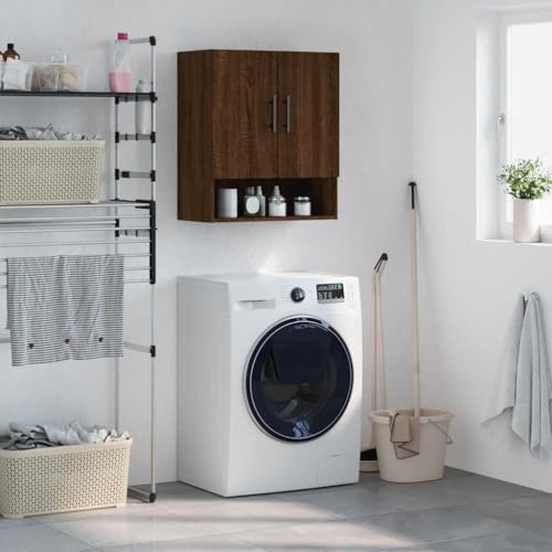 ROMHZKS Wandschrank Hängeschrank mit Stauraum, Holzwerkstoff feuchtigkeitsbeständig, für Deko und Aufbewahrung von ROMHZKS