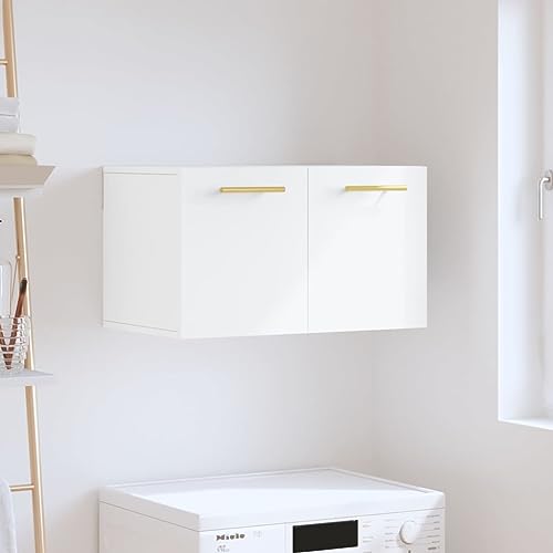ROMHZKS Wandschrank Hängeschrank mit Stauraum, Holzwerkstoff feuchtigkeitsbeständig für Wohnzimmer Küche Bad von ROMHZKS